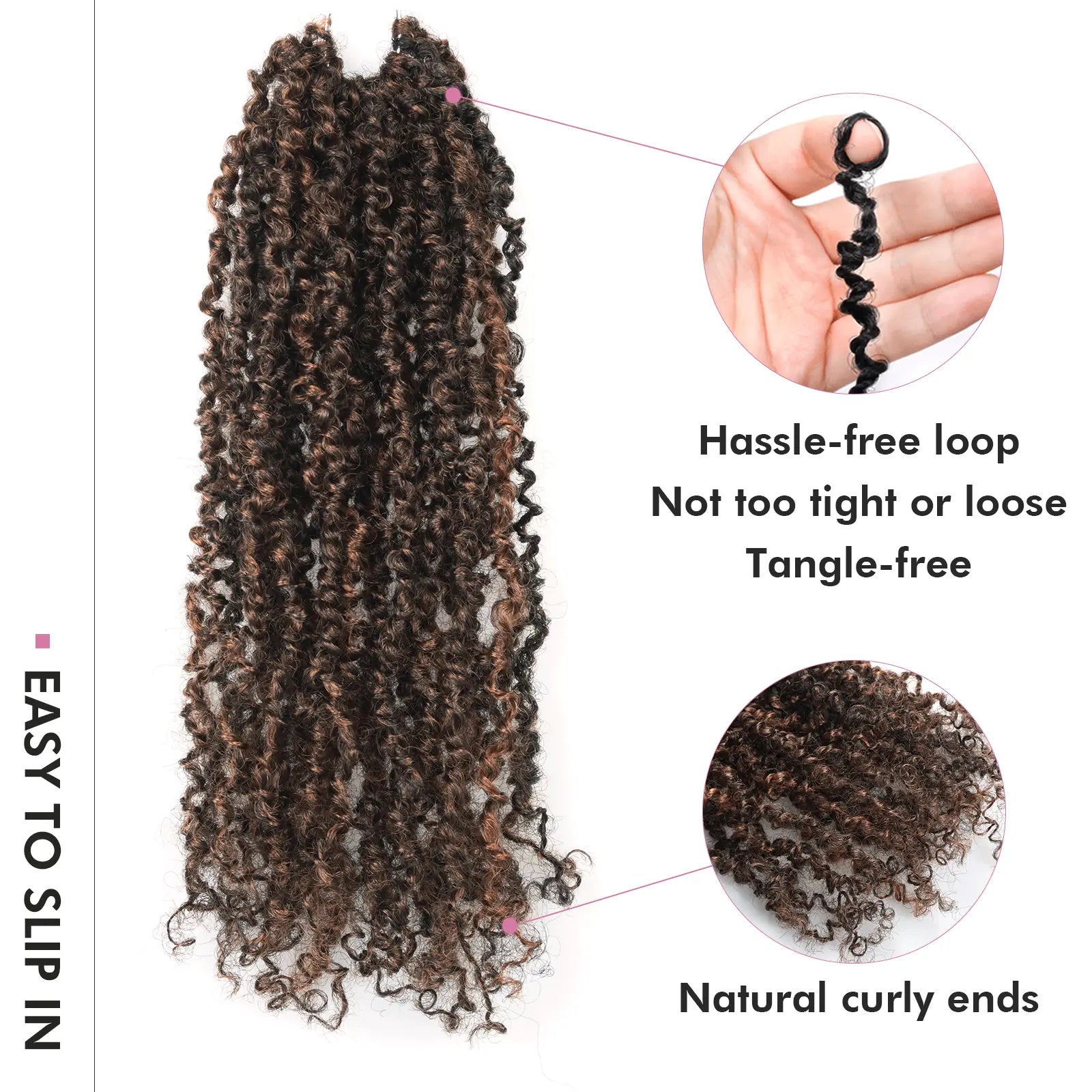 1 Pack YT | Toyotress® Yanky Twist Pre Looped Mini Passion Twist Short Passion Twist Crochet Braids Synthetic Hair Extensions Toyotress